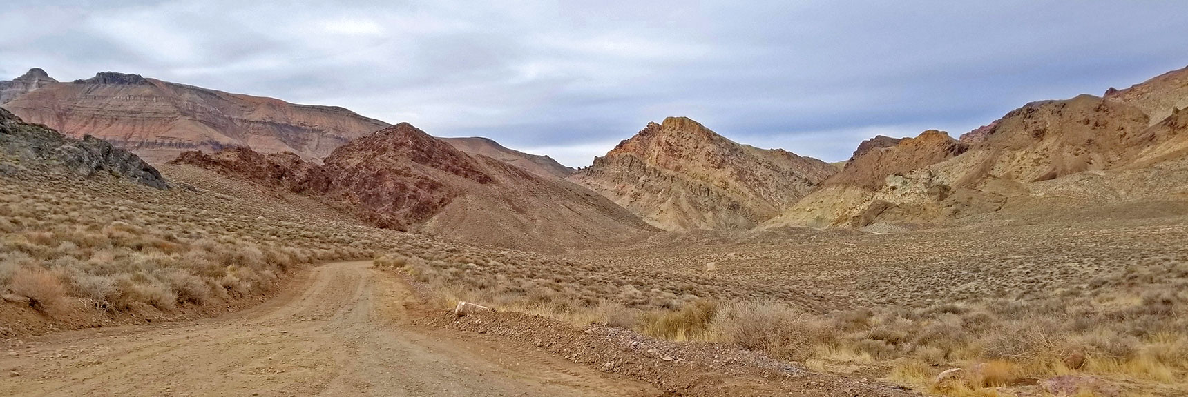 Beginning to Navigate Through the Grapevine Mountains Toward Titus Canyon Entrance. | Titus Canyon Grand Loop by Mountain Bike | Death Valley National Park, California