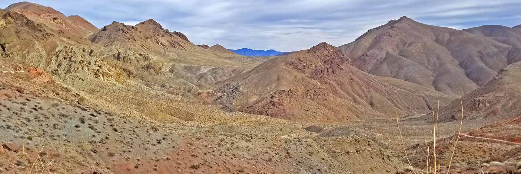 Near Bloody Pass Summit. View Back Across Toward 1st Titus Canyon Rd Summit. | Titus Canyon Grand Loop by Mountain Bike | Death Valley National Park, California