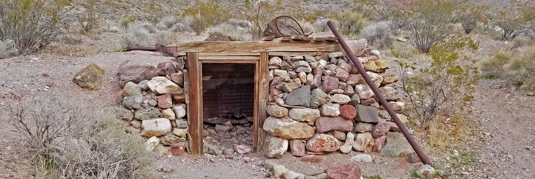 Storage Area or Miner's Cabin in Leadfield? | Titus Canyon Grand Loop by Mountain Bike | Death Valley National Park, California