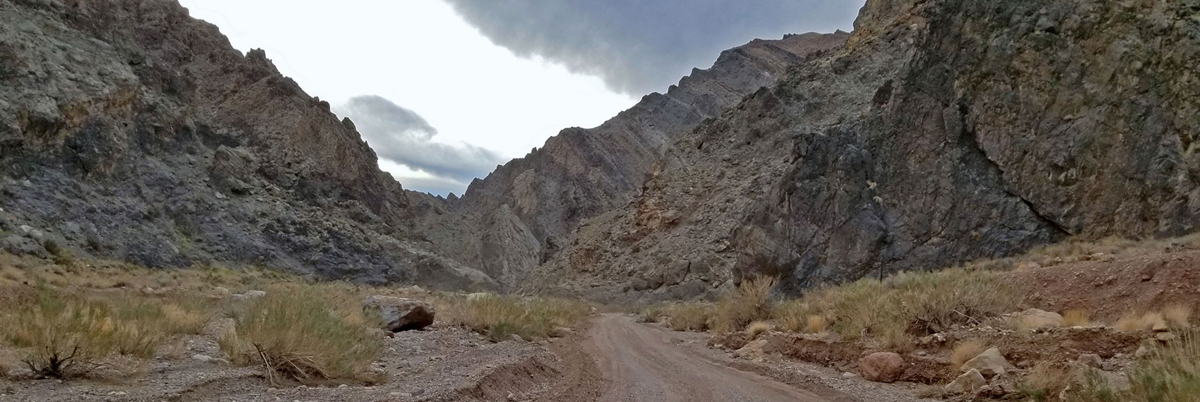 Titus Canyon Below Leadfield Alternately Widen and Narrows. | Titus Canyon Grand Loop by Mountain Bike | Death Valley National Park, California