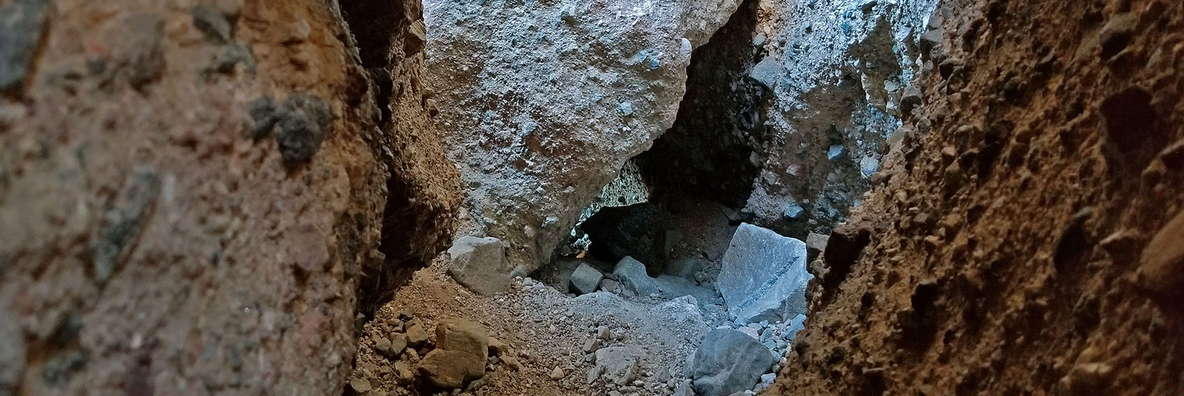 A View Through the First Slot Crawl Space | Sidewinder Canyon | Death Valley National Park, California