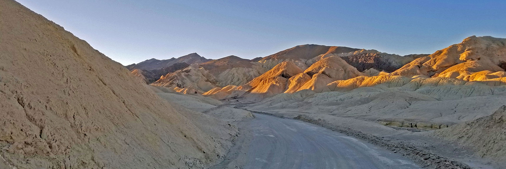 View Southeast Up Canyon Toward the Rising Sun | Twenty Mule Team Canyon | Death Valley National Park, California