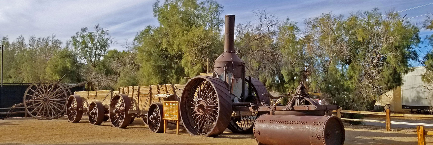 Old Dinah Steam Engine Tried to Substitute Mule Team, Lasted Only a Year. | Twenty Mule Team Canyon | Death Valley National Park, California