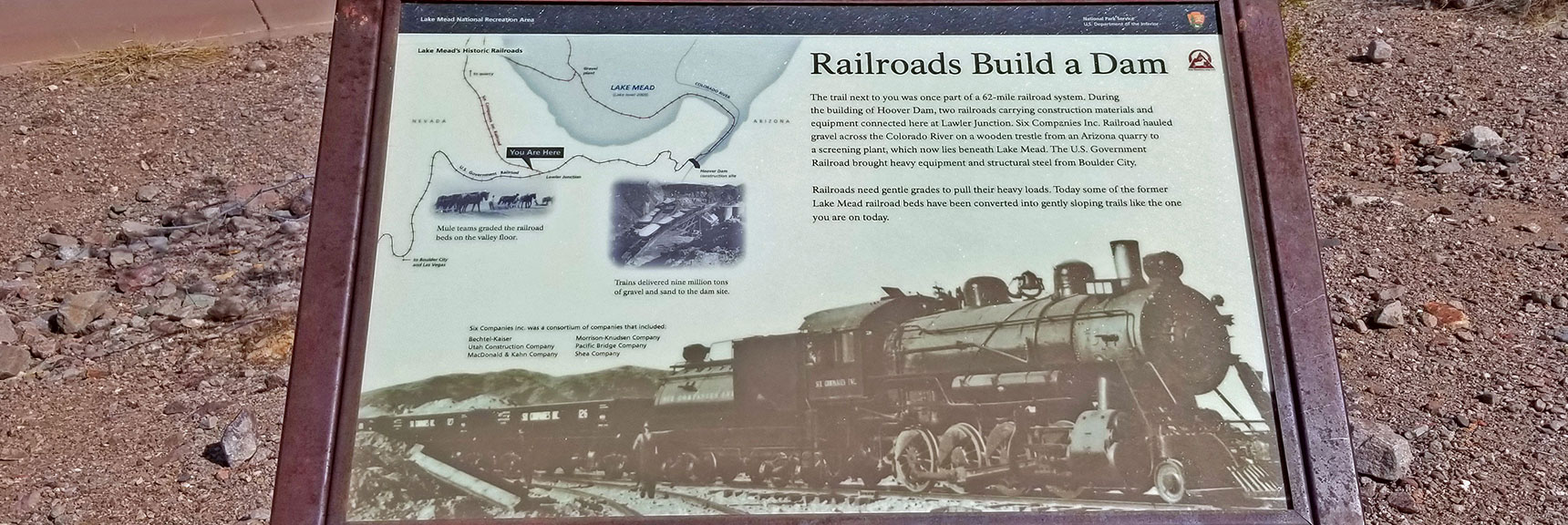 Trains Carried the Construction Materials Needed to Build Hoover Dam | Historic Railroad Trail | Lake Mead National Recreation Area, Nevada
