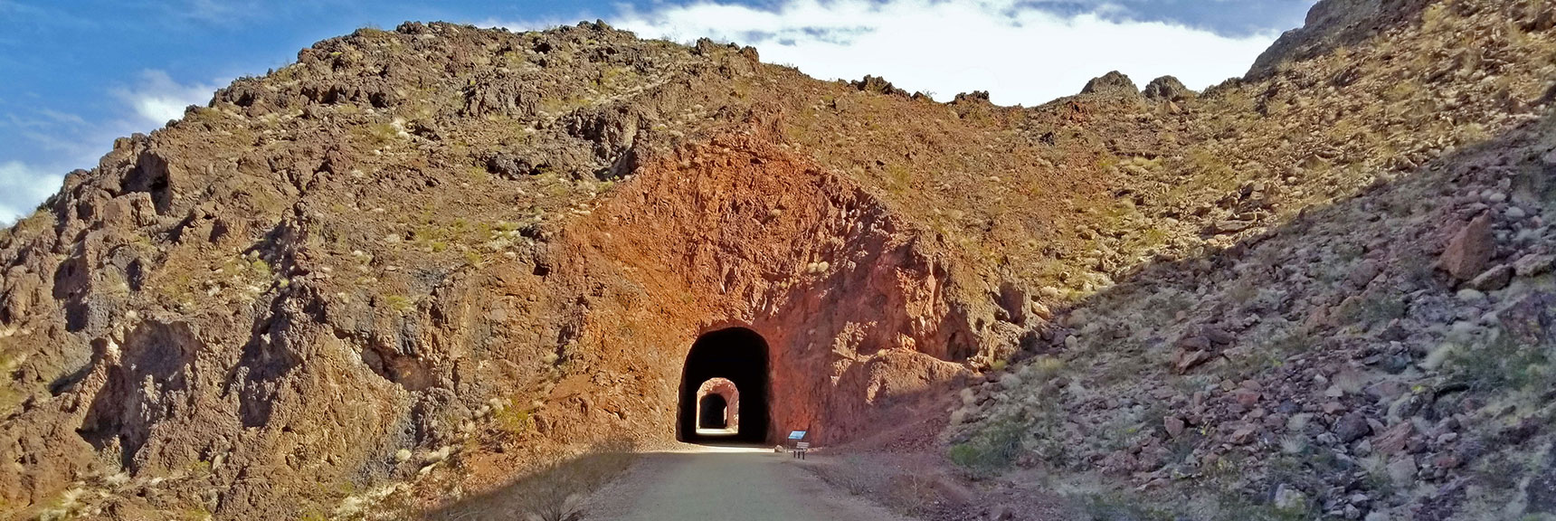 The 5 Railroad Tunnels Were Carved Out of Solid Metamorphic Rock | Historic Railroad Trail | Lake Mead National Recreation Area, Nevada