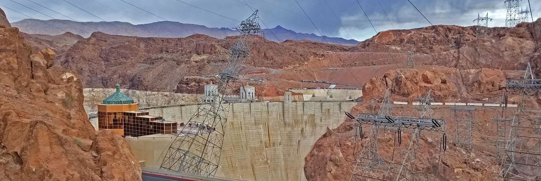 Hoover Dam from the Top of the Parking Area | Historic Railroad Trail | Lake Mead National Recreation Area, Nevada