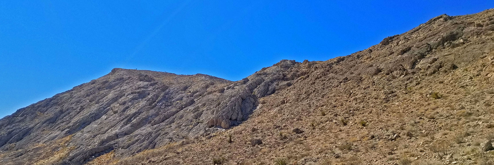Ascending Toward the Main Summit Ridge to Connect with Main Trail. | Lone Mountain | Las Vegas, Nevada