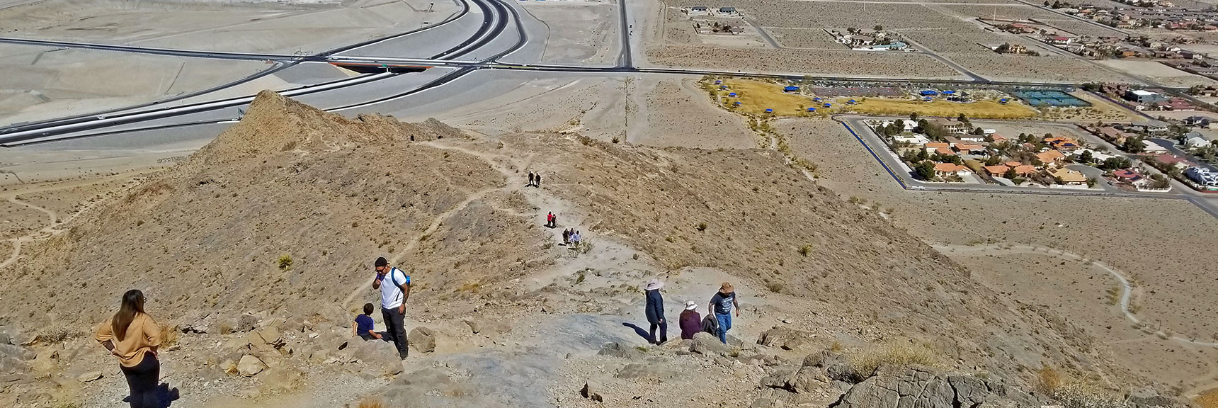 Descending the Main Summit Trail, Then Circle Back to Lone Mountain Discovery Park. | Lone Mountain | Las Vegas, Nevada