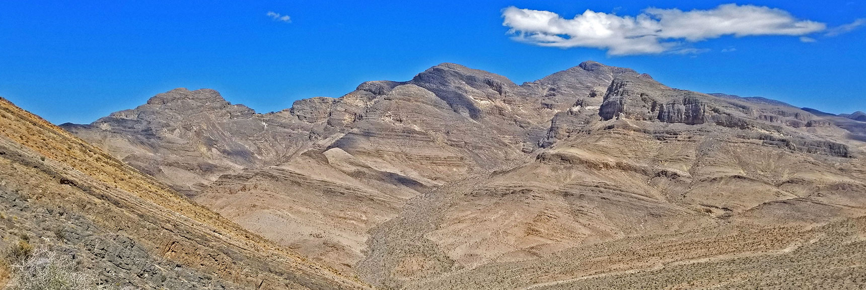 Half-way to Fossil Ridge Summit, View of Southern Sheep Range | Fossil Ridge End to End | Sheep Range | Desert National Wildlife Refuge, Nevada