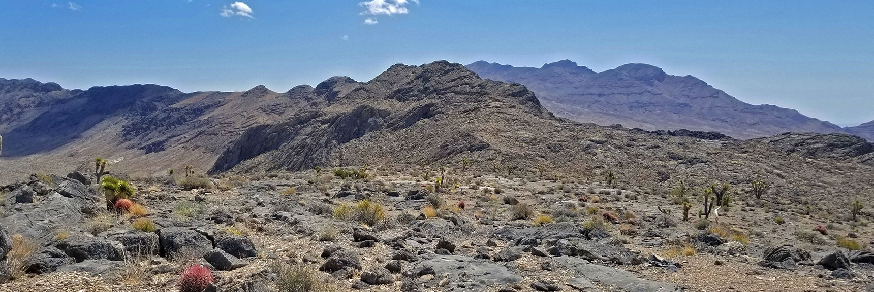 View Toward Gass Peak South of Fossil Ridge Summit | Fossil Ridge End to End | Sheep Range | Desert National Wildlife Refuge, Nevada