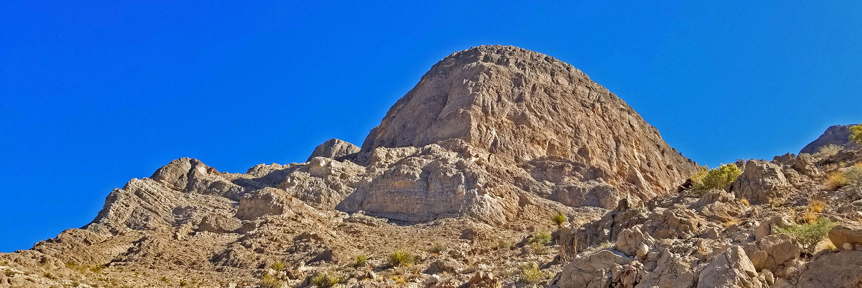 Double Cliffs Guard Little El Padre. Class 5 to Ascend Directly | Little La Madre Mt, Little El Padre Mt, Little Burnt Peak | Near La Madre Mountains Wilderness, Nevada