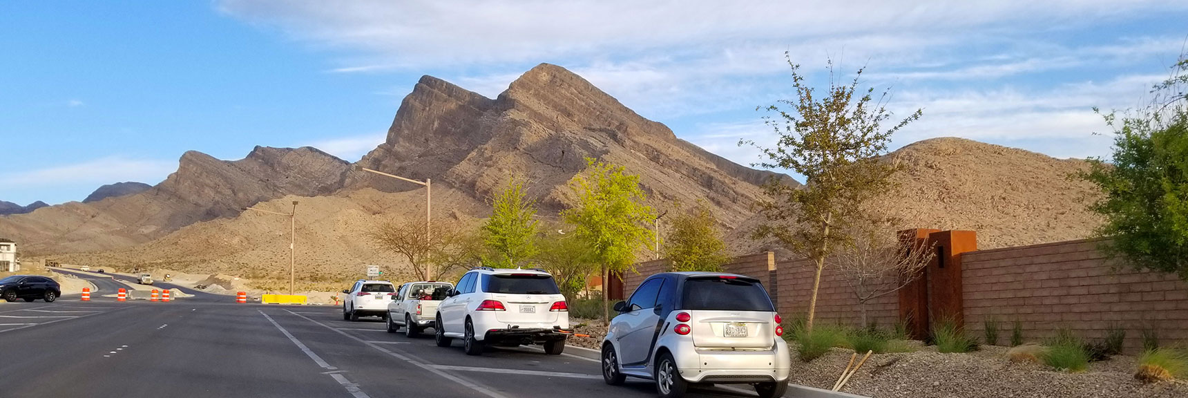 Parking Area at Upper End of Lake Mead Blvd Above Hwy 215 | Little Red Rock Las Vegas, Nevada, Near La Madre Mountains Wilderness