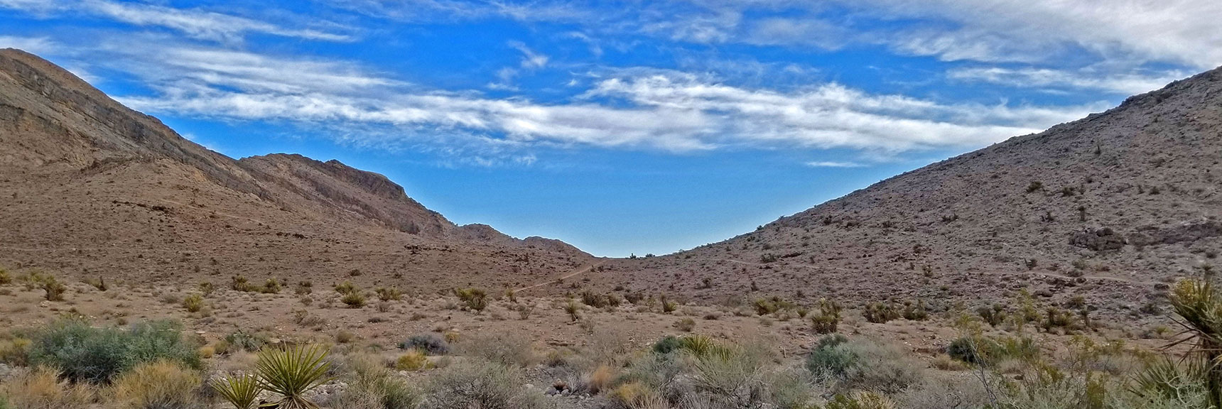 Saddle in the Ridge System on North (Right) Side of Canyon | Little Red Rock Las Vegas, Nevada, Near La Madre Mountains Wilderness