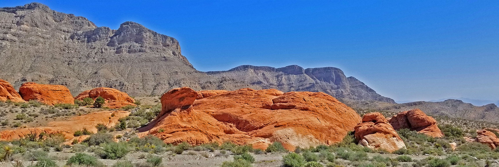 View Back Toward the Northern Rim of the Canyon, Location of Initial Approach | Little Red Rock Las Vegas, Nevada, Near La Madre Mountains Wilderness