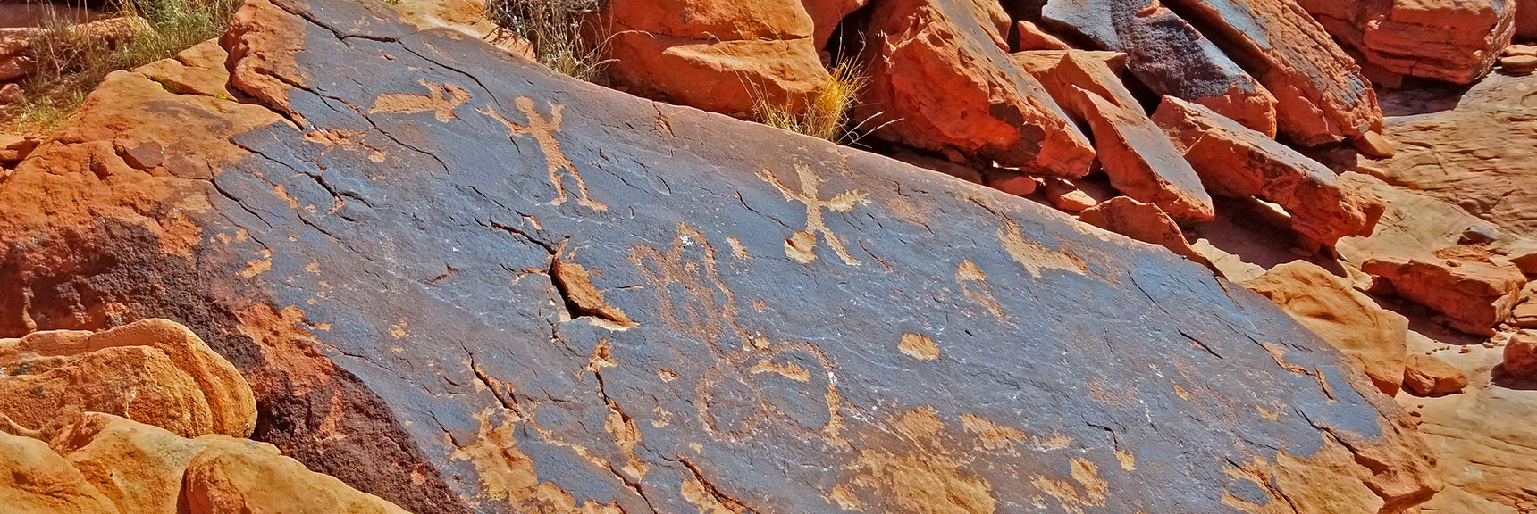 Possibly Modern Graffiti Petroglyph Attempts | Little Red Rock Las Vegas, Nevada, Near La Madre Mountains Wilderness
