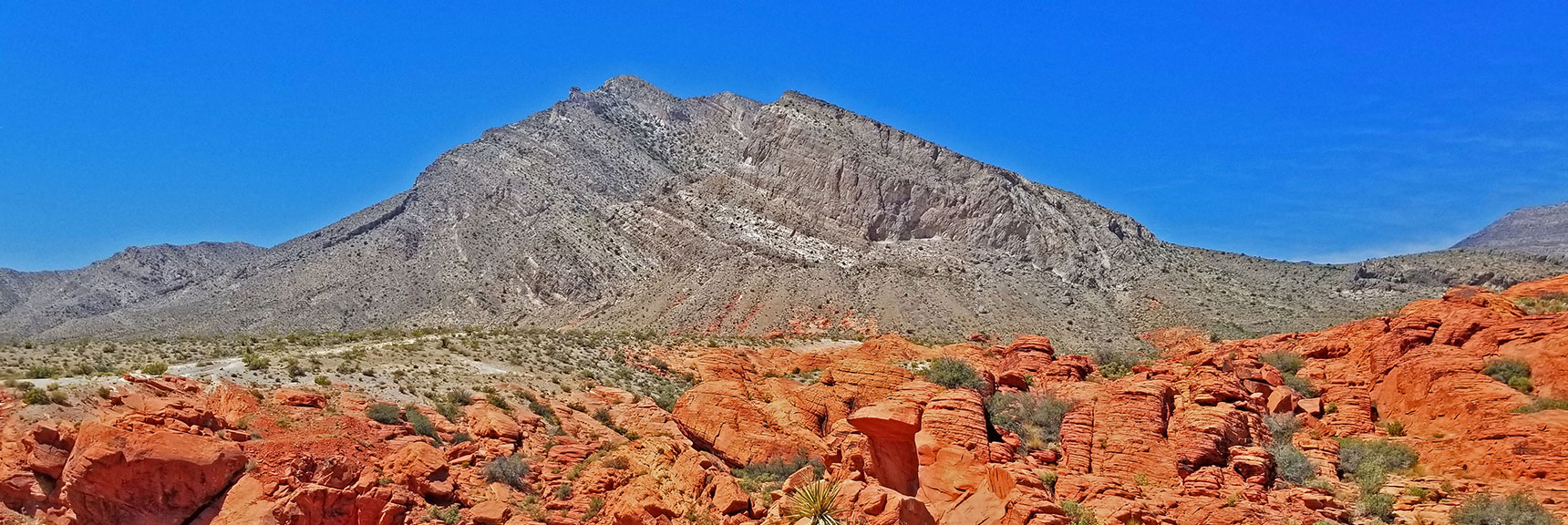 Looking Back Toward Damsel Peak | Little Red Rock Las Vegas, Nevada, Near La Madre Mountains Wilderness