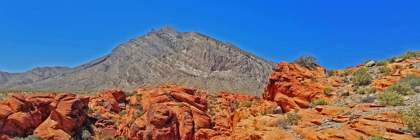 Looking Back Toward Damsel Peak | Little Red Rock Las Vegas, Nevada, Near La Madre Mountains Wilderness