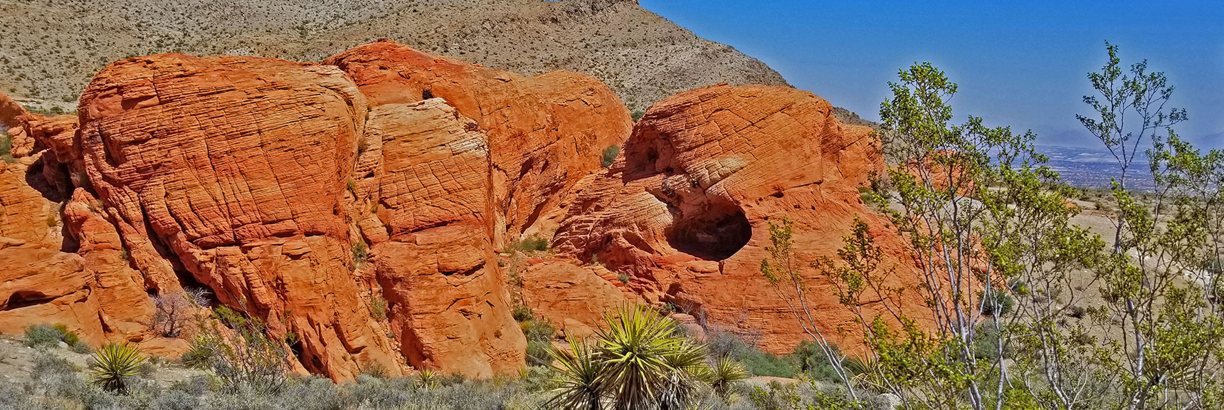 Another Niche Formation in the Red Rock, Back at First Little Red Rock Area. | Little Red Rock Las Vegas, Nevada, Near La Madre Mountains Wilderness