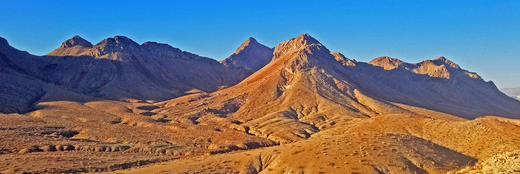 Looking Back on Frenchman Mt. and Route Toward Sunrise Mt. | Sunrise Mountain, Las Vegas, Nevada