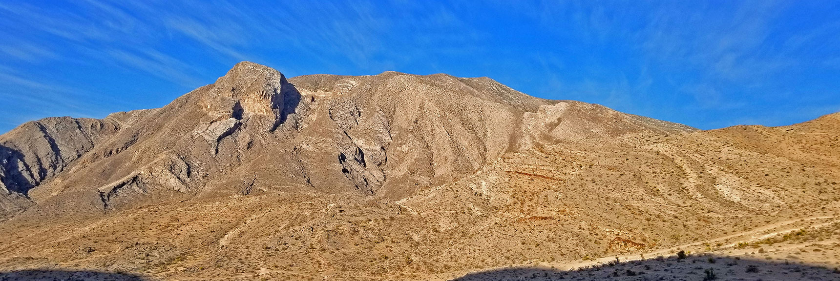 Low Point on Summerlin Ridge (to right) is a Gully Approach Opposite Side | Cheyenne Mountain | Las Vegas, Nevada