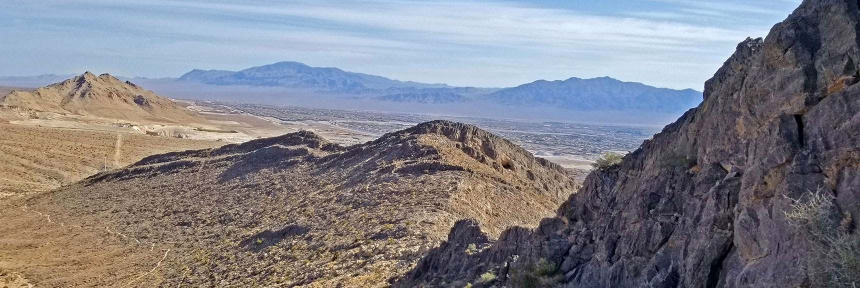 View North to Sheep Range and Gass Peak from Cheyenne Mt. Summit Ridge | Cheyenne Mountain | Las Vegas, Nevada