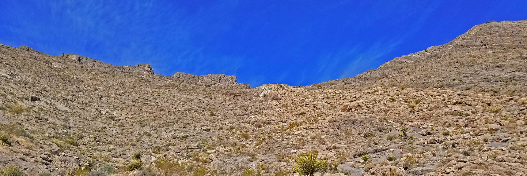 View Toward Summit Ridge Where Trigono Park Descent Began | Cheyenne Mountain | Las Vegas, Nevada
