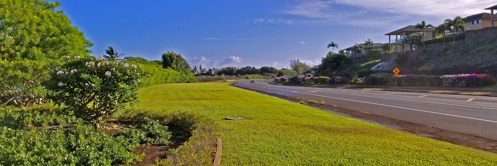 Honoapillani Hwy, Main Highway, Noisy Traffic, Not Good for Running | Hidden Hills and Jungle Above Kahana in West Maui, Hawaii