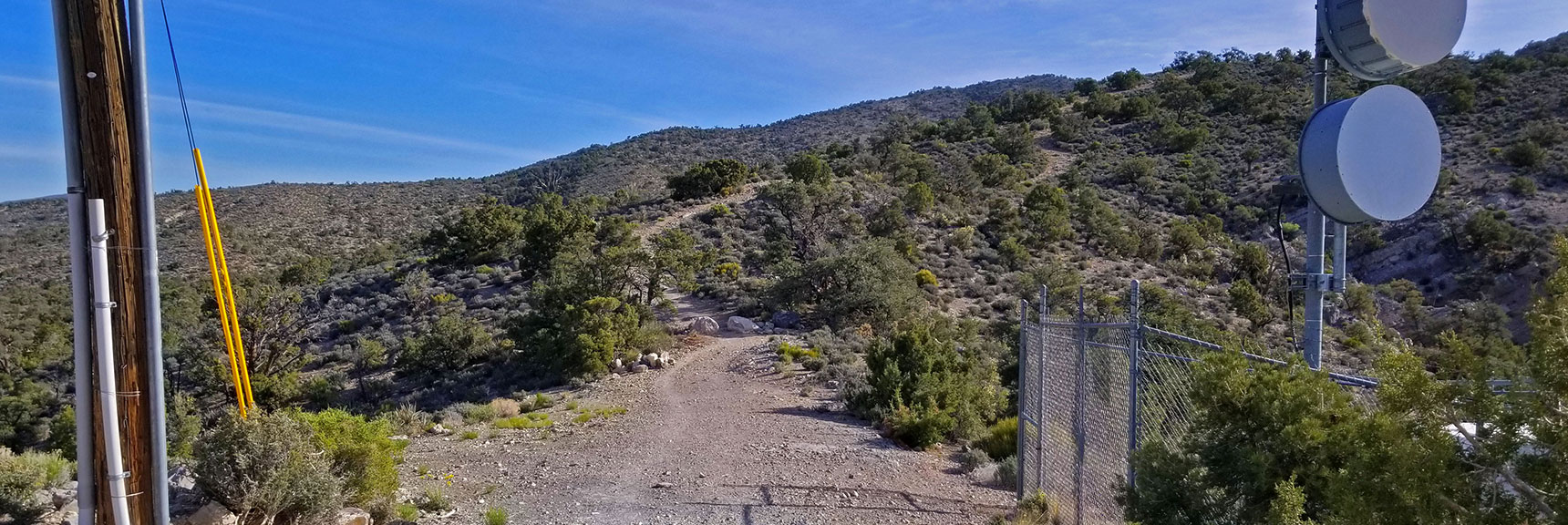Nice Trail/Roadlet Begins at Rock Barrier Behind Communication Tower | Windy Peak | Rainbow Mountain Wilderness, Nevada