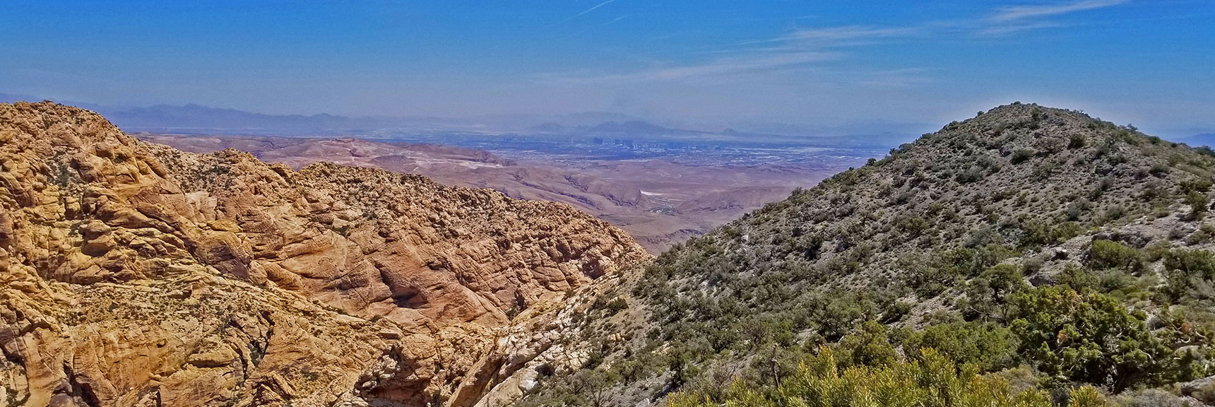 More of the Peak Just North of Windy Peak. Las Vegas Valley, Frenchman Mountain Behind in Distance | Windy Peak | Rainbow Mountain Wilderness, Nevada
