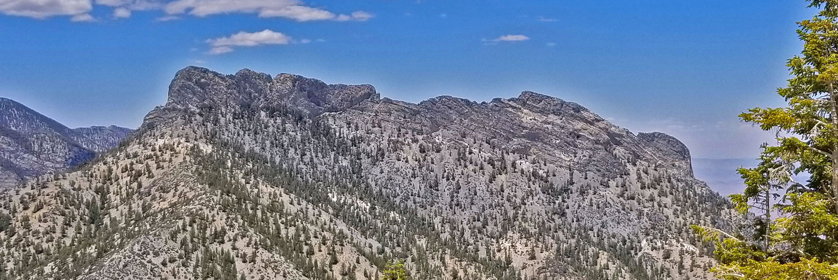 Closer View of Macks Peak. Imagine Traversing from Right to Left Summit Area! | Black Rock Sister | Mt Charleston Wilderness | Lee Canyon | Spring Mountains, Nevada