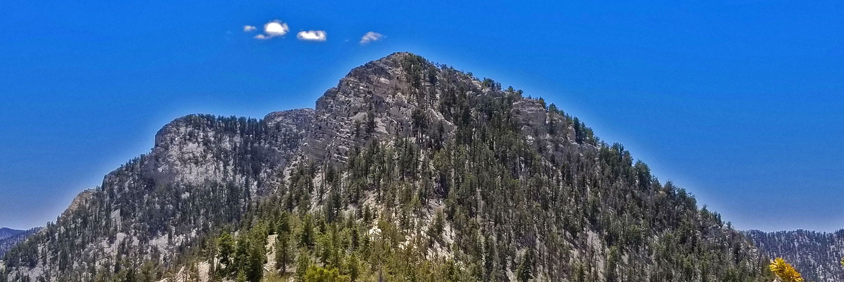 North Side of Sisters North Peak. Potential Summit Approaches Up Middle (North Side) and on Right (West Side) | Black Rock Sister | Mt Charleston Wilderness | Lee Canyon | Spring Mountains, Nevada
