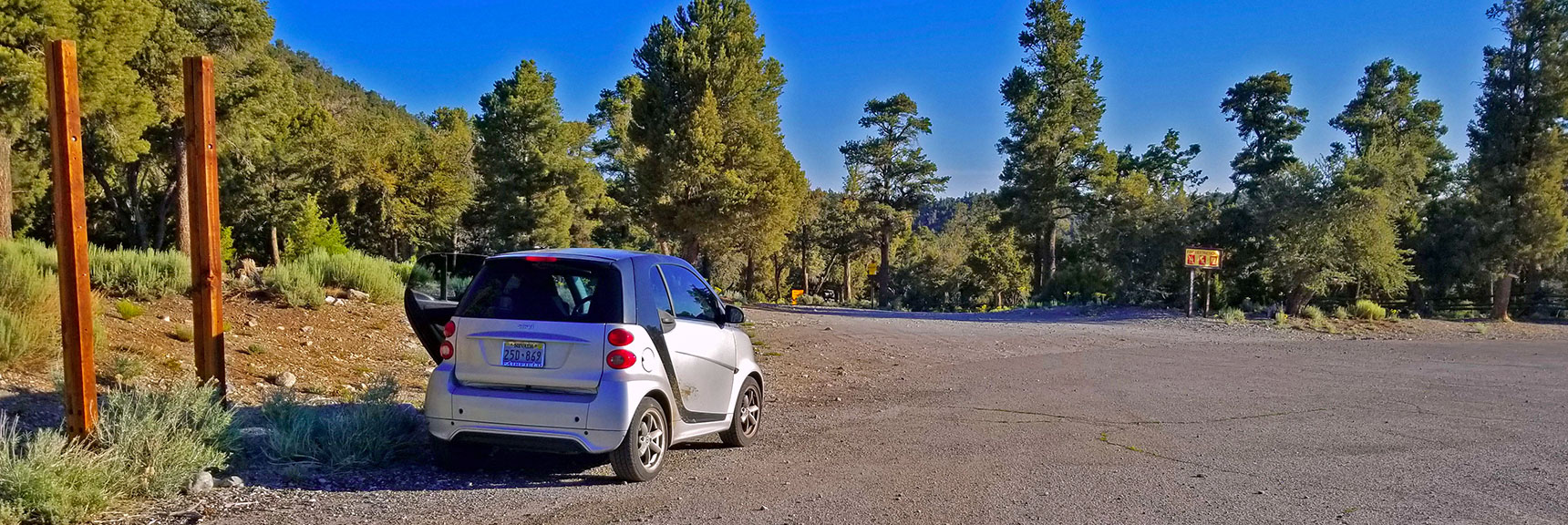 The Beast Parked at Intersection of Lee Canyon Rd and Macks Canyon Rd Starting Point | Macks Peak | Mt Charleston Wilderness | Spring Mountains, Nevada