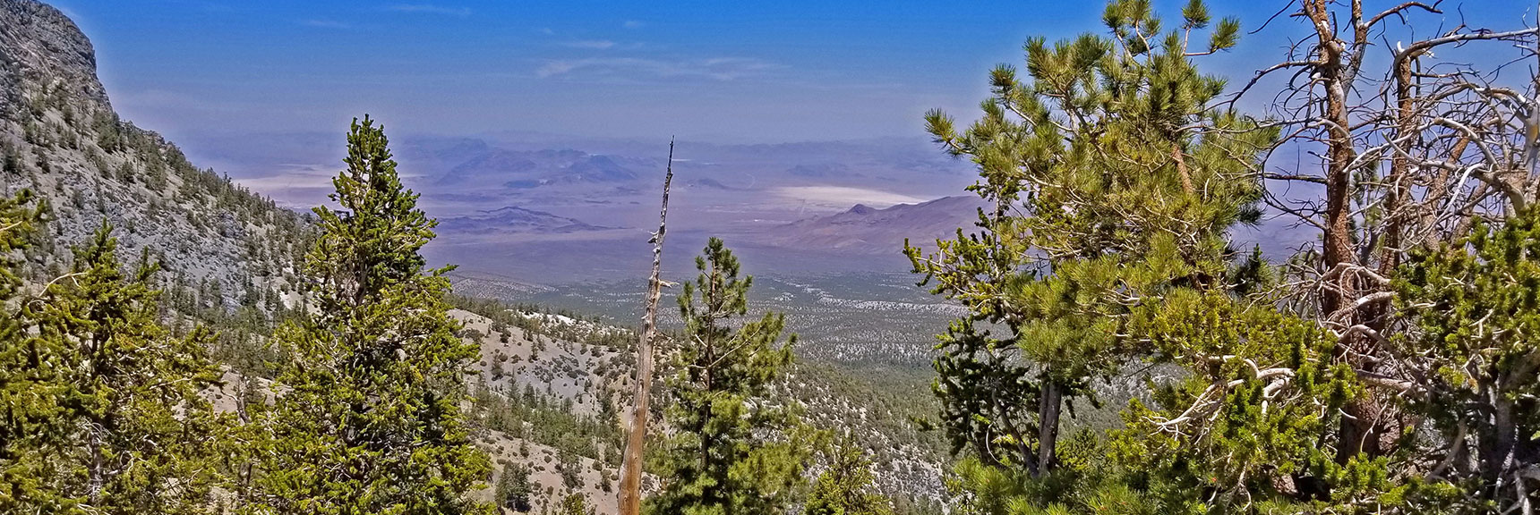 Higher View Down Across Hwy 95 Corridor to the North | Macks Peak | Mt Charleston Wilderness | Spring Mountains, Nevada