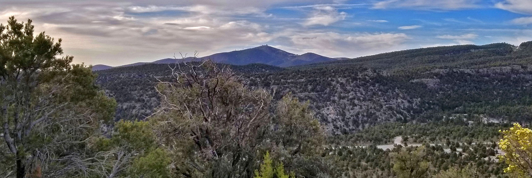 Angel Peak Viewed from High Ridge on the Trail. | Pinyon Pine Loop Trail | Sawmill Trailhead | Lee Canyon | Mt Charleston Wilderness | Spring Mountains, Nevada