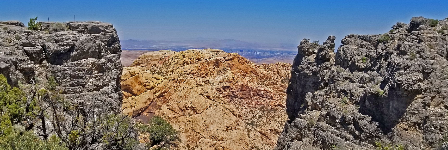 View Through Black Velvet Canyon to Peak #5 - Hidden Peak. Monument Peak Background | Rainbow Mountains Upper Crest Ridge, Nevada