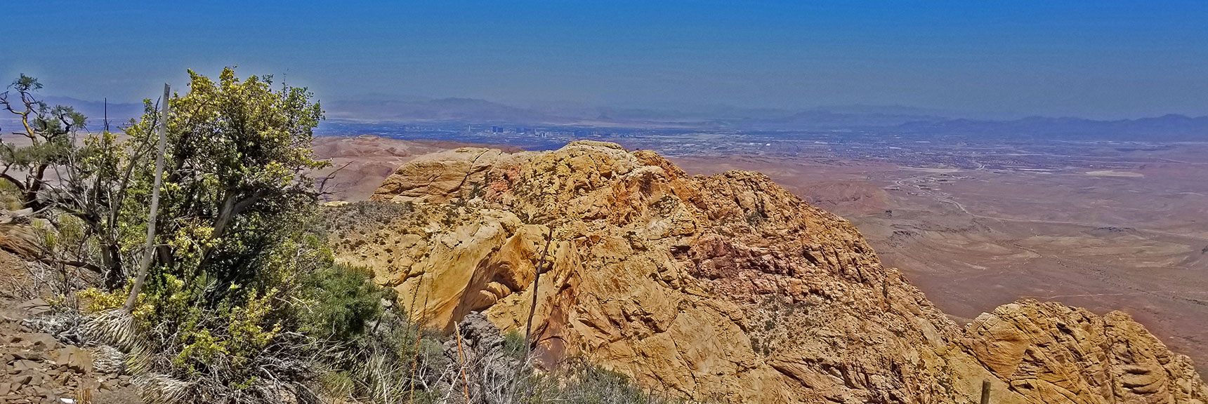 Looking Down from Ridgeline to Peak #5 - Hidden Peak - Monument Peak in Background | Rainbow Mountains Upper Crest Ridge, Nevada