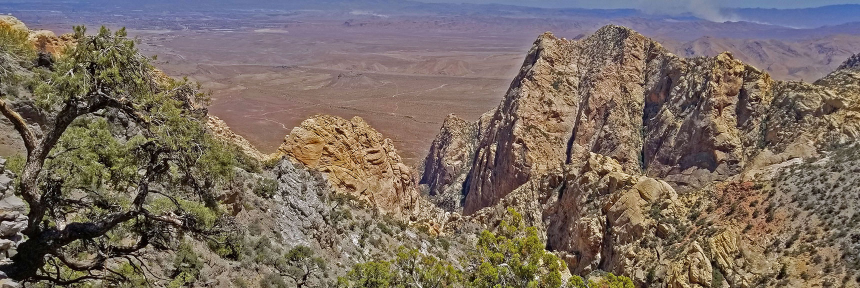 View Down Black Velvet Canyon. Black Velvet Peak on Right | Rainbow Mountains Upper Crest Ridge, Nevada