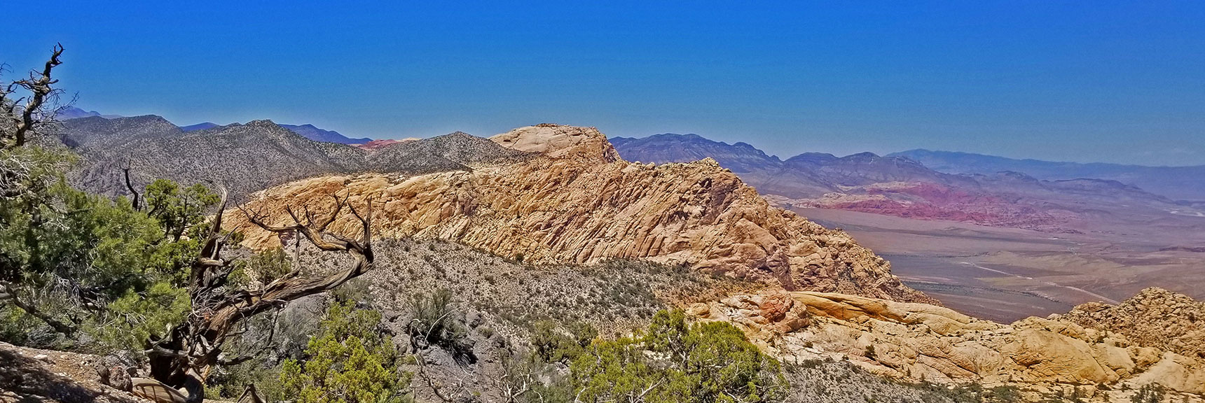 Indecision Peak, Mt. Wilson Behind, Calico Hills Lower Right | Rainbow Mountains Upper Crest Ridge, Nevada