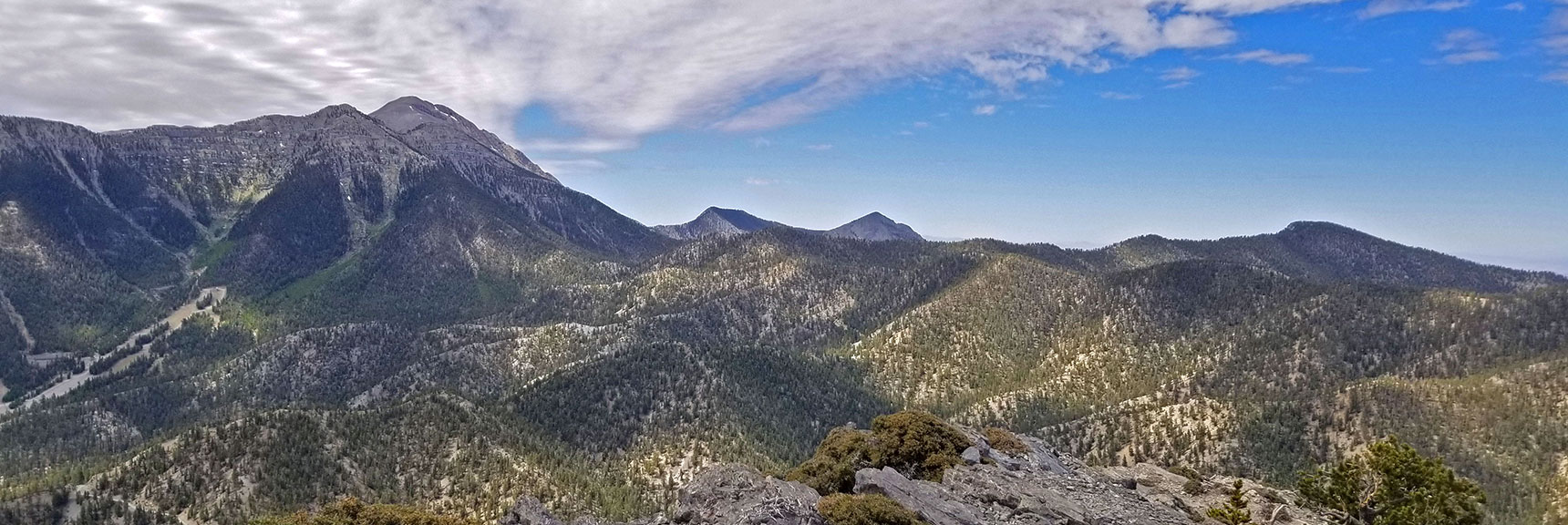 View Out the Upper End of Lee Canyon to the Right of Charleston Peak. | The Sisters South | Lee Canyon | Mt Charleston Wilderness | Spring Mountains, Nevada