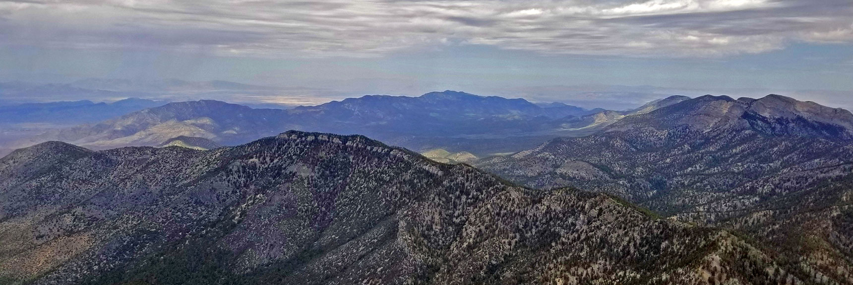 View Toward the Nopah Range? from Lee Peak Summit | Lee and Charleston Peaks via Lee Canyon Mid Ridge | Mt Charleston Wilderness | Spring Mountains, Nevada