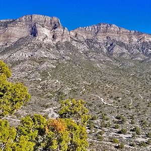 La Madre Mountain Southern Approach from Red Rock Park | La Madre Mountains Wilderness, Nevada