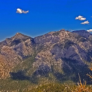 Mummy Mountain Head from Lee Canyon Rd | Additional Approaches | Spring Mountains, Nevada
