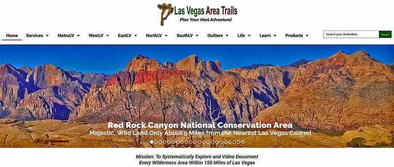 Adventure Website Design Services | Las Vegas Area Trails Marketing | Las Vegas, Nevada