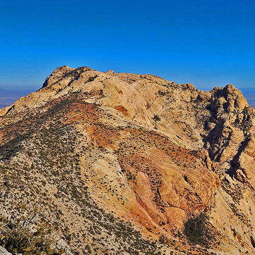 Rainbow Mountains Mid Upper Crest Ridgeline from Lovell Canyon, Nevada