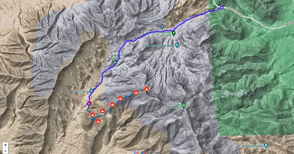 Map System Creation for Travel and Destination Websites | Las Vegas Area Trails Marketing Services, Nevada