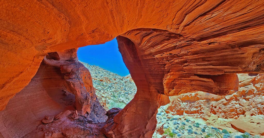 Southern Bowl of Fire | Detailed View of Sandstone Sculptures | Lake Mead National Recreational Area, Nevada