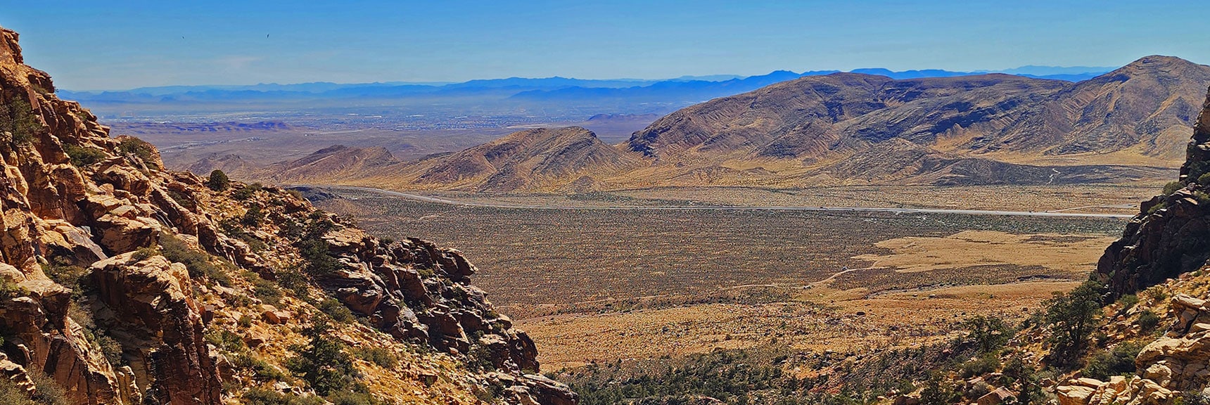 View Through Canyon's Lower Opening | Hollow Rock & South Peaks Loop | Rainbow Mts. Wilderness, Nevada