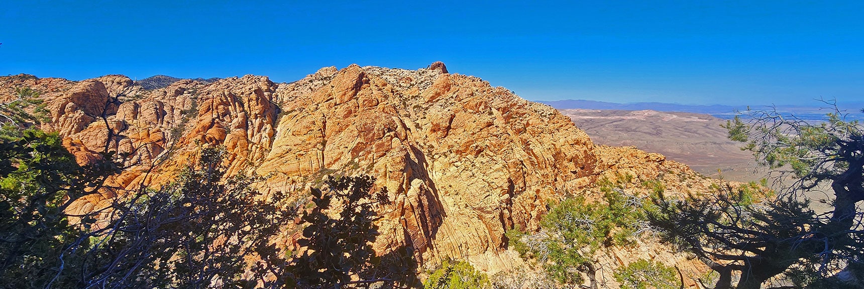 View Across Canyon to Hollow Rock Peak. Note Wider Ascent Gully We Took | Hollow Rock & South Peaks Loop | Rainbow Mts. Wilderness, Nevada