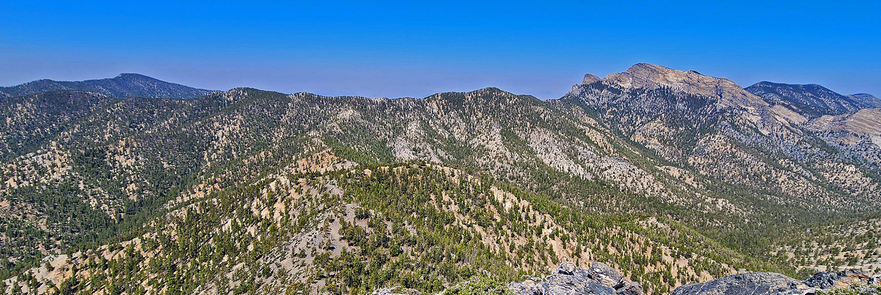 Left to Right: Bonanza Trail's Ridgeline, McFarland, Bonanza & Wheeler Peaks | Sisters South to the Sisters North | Mt. Charleston Wilderness | Spring Mountains, Nevada