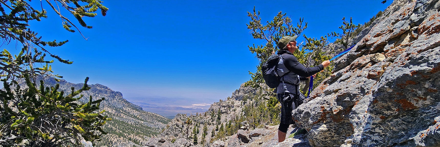 Heading Up West Slope of North Sister. Some Challenge, Easier Than Death Ledge | Sisters South to the Sisters North | Mt. Charleston Wilderness | Spring Mountains, Nevada
